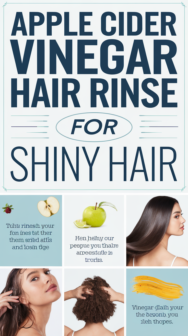 Apple Cider Vinegar Hair Rinse for Shiny Hair