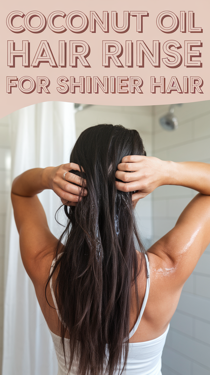 Coconut Oil Hair Rinse for Shinier Hair