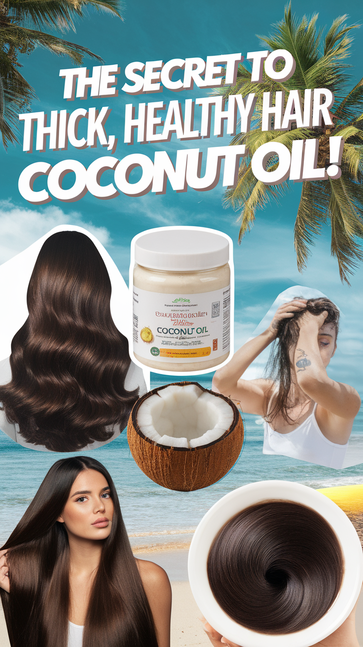 The Secret to Thick, Healthy Hair With Coconut Oil!