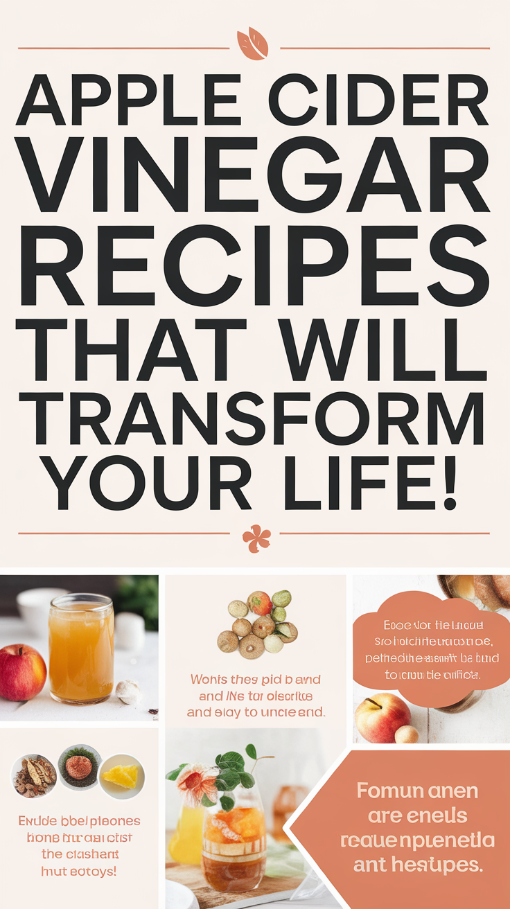 Apple Cider Vinegar Recipes That Will Transform Your Life!