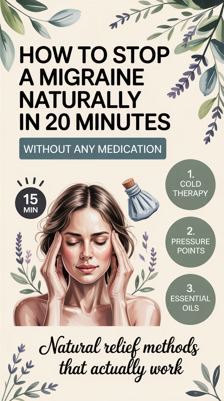 How to Stop a Migraine Naturally in 20 Minutes Without Medication How to Stop a Migraine Naturally in 20 Minutes Without Medication