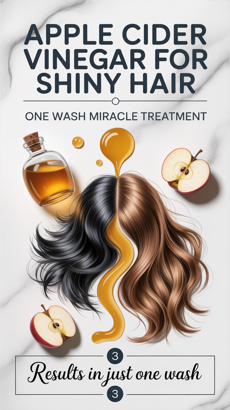 How to Use Apple Cider Vinegar for Shiny Hair in One Wash